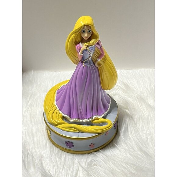 Peachtree Playthings Disney Tangled Rapunzel Coin Piggy Bank 9 1/2" PVC Purple - Picture 1 of 13